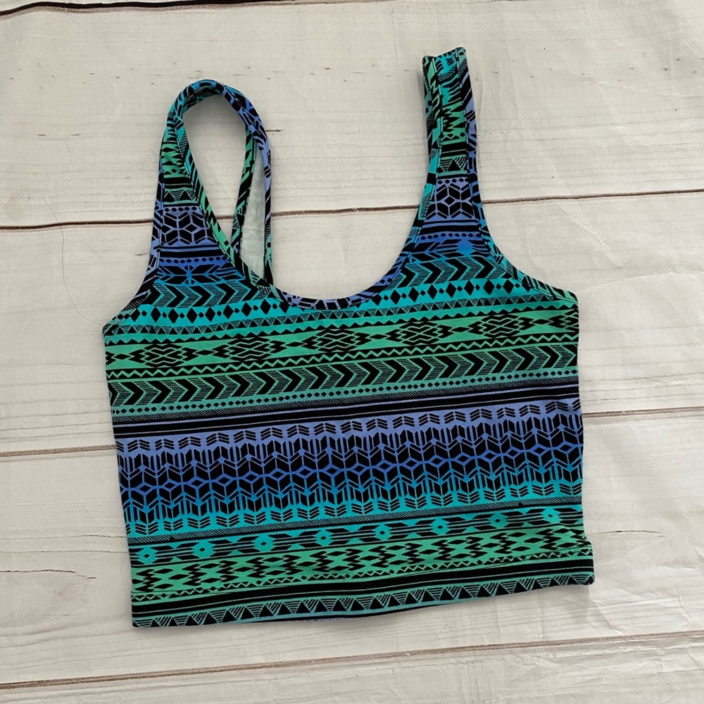 Geo Print Crop Top
